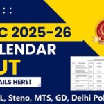 SSC Exam calendar 2025-26