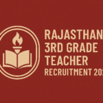 Rajasthan 3rd grade teacher recruitment 2025 REET